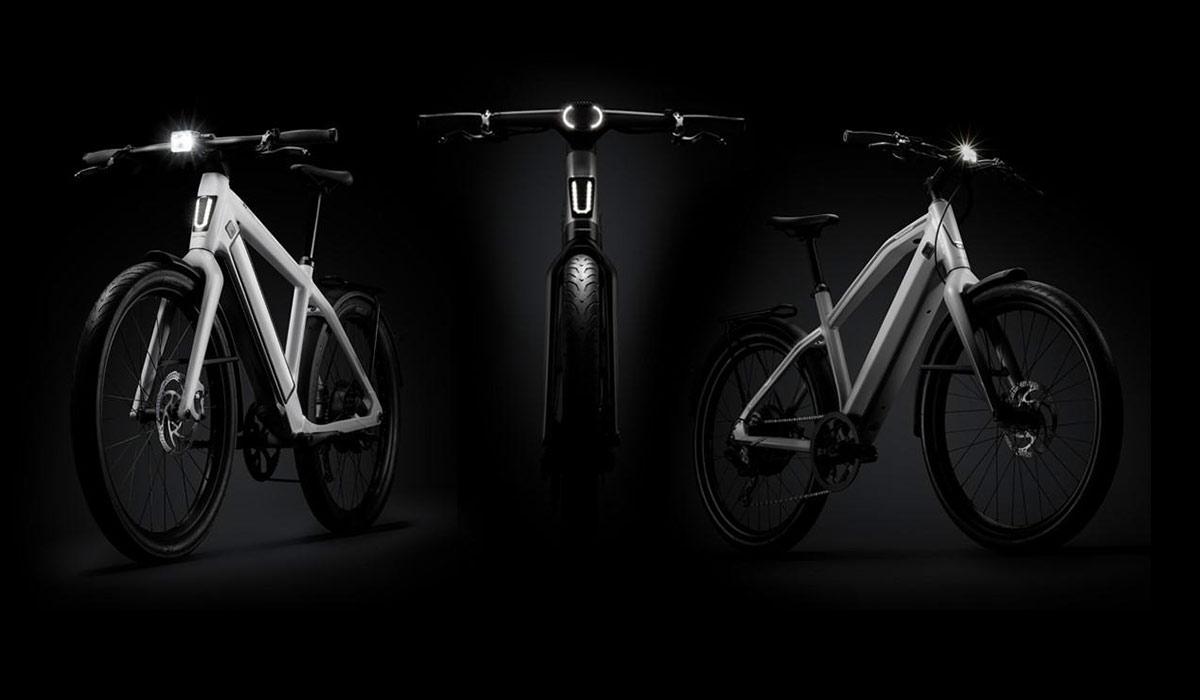 collage of three stromer bikes