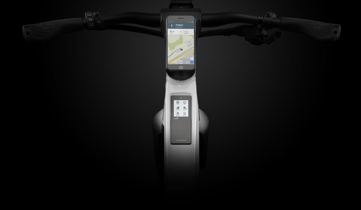Vélo électrique Stromer ST3 doté de la technologie de téléphonie mobile.
