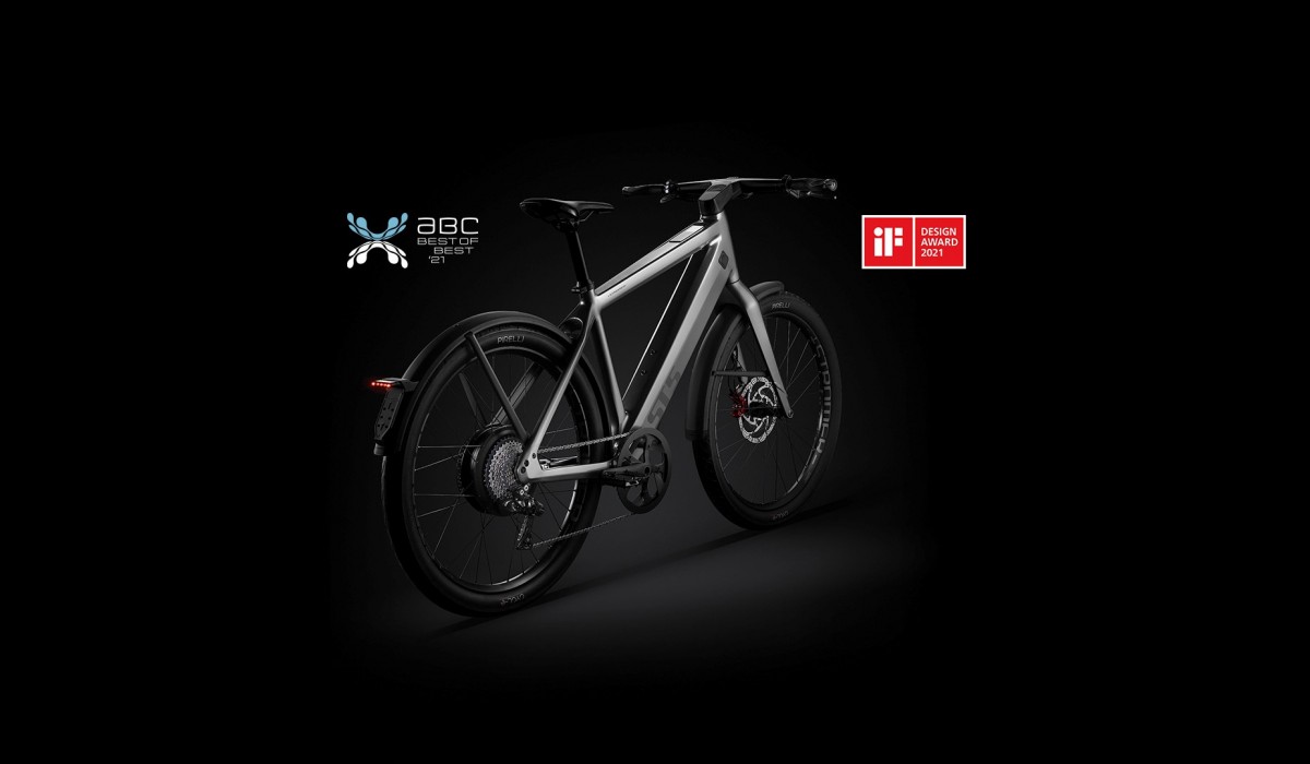 Nouveau Stromer ST5, avec un cadre poncé et un système ABS entièrement intégré pour plus de sécurité.