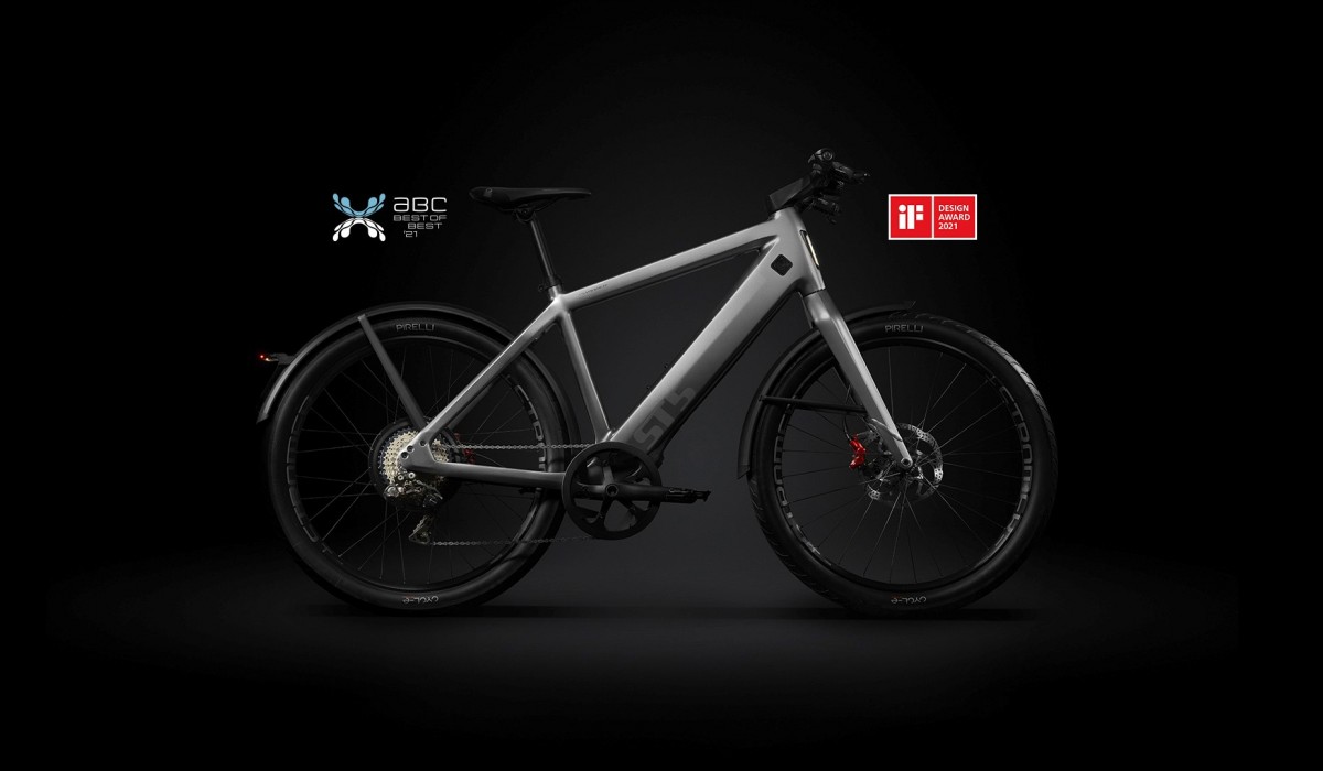 Nouveau Stromer ST5, avec un cadre poncé et un système ABS entièrement intégré pour plus de sécurité.