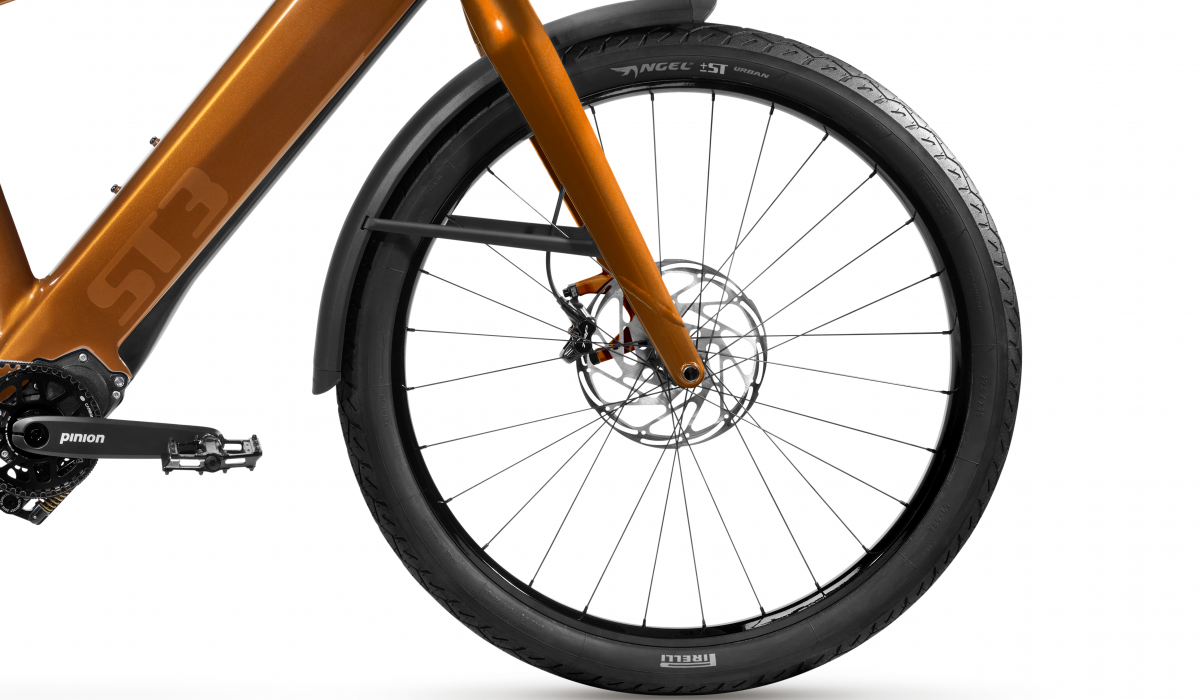 Le système antiblocage entièrement intégré du vélo électrique Stromer ST3 Special Edition.