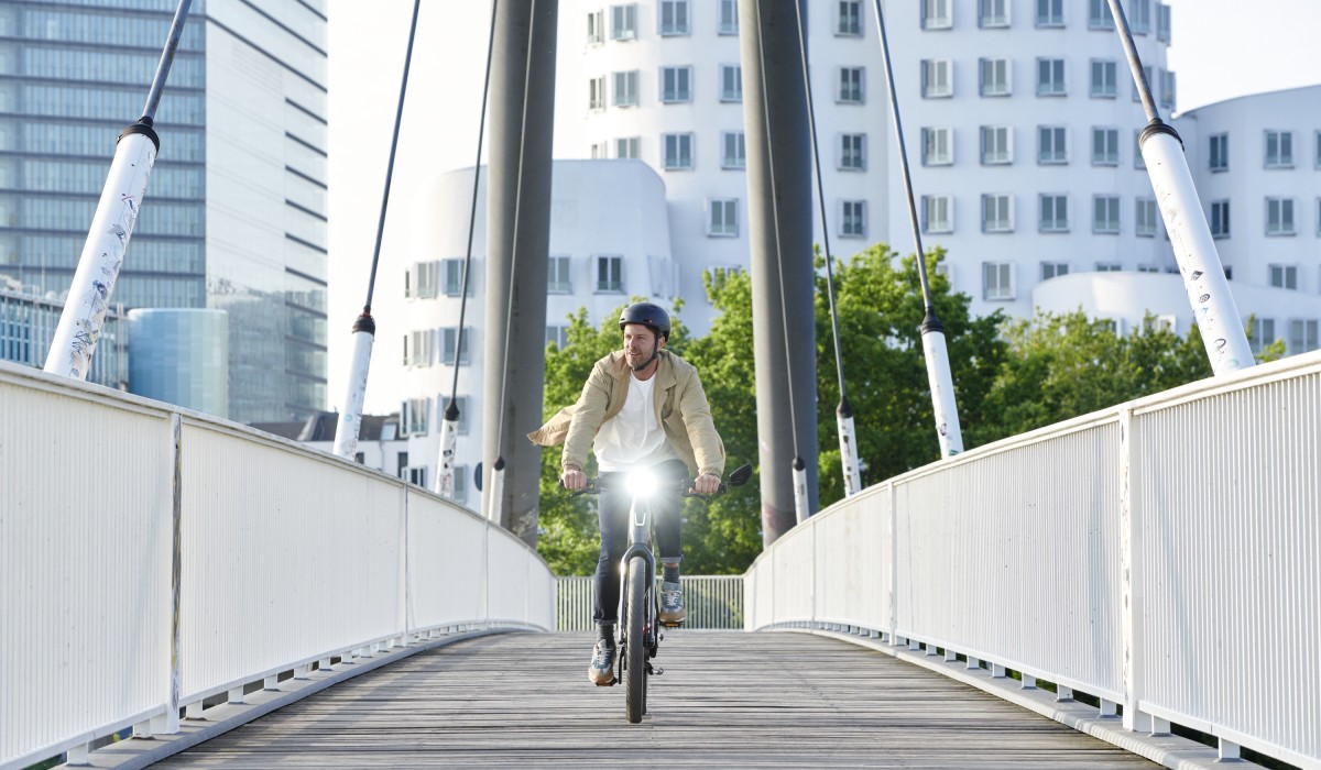 Man driving a Stromer ST7 Speed Pedelec