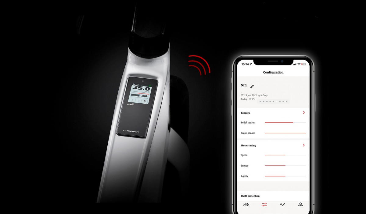 Stromer ST2 : la connectivité 3G vous maintient relié(e) à votre vélo électrique rapide et transmet des informations par ordinateur de bord ou smartphone.