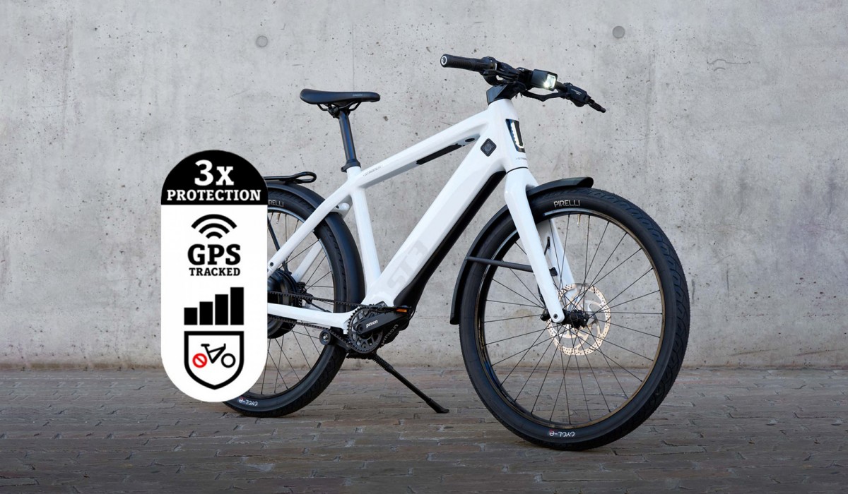 Stromer ST3 Pinion : vélo électrique atteignant 45 km/h, avec triple protection antivol.